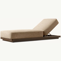 Chaise longue de luxe moderne pour l'extérieur avec structure en aluminium, pliable et portable, pour hôtel, jardin, terrasse et cour.