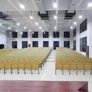 Style planche de <span class=keywords><strong>bois</strong></span> avec tableau d'écriture salle de classe universitaire avec bureaux et chaises connectés chaises de salle de classe scolaire - Product Image 2