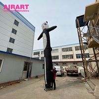 Décoration d'événement d'inauguration : Figurine gonflable de panda dansant, Sky Dancer gonflable pour la publicité extérieure