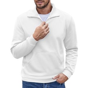 Half <b>Zip</b> Sweatshirt Men's <b>Quarter</b> Long Sleeve Polo Sweatshirt Slim Fit Half <b>Zip</b> Sweatshirt Turtle Neck <b>Sweaters</b> with Pocket - Product Image 1