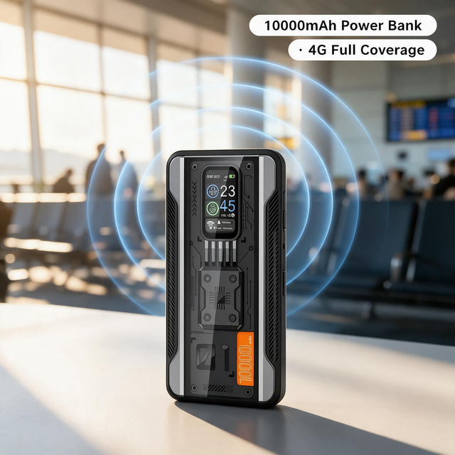 Global Travel 4G WiFi6 Mobile Hotspot ASR1803 Support International ESIM VSIM 10 Users 8000/10000mAh Pocket LTE Router