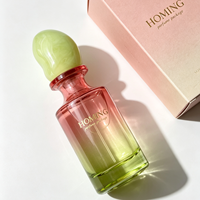 Botol Parfum Spray Kaca Silinder Warna-warni 30ml 50ml Botol Parfum Kosong Crimp 100ml dengan Tutup Bentuk Bola