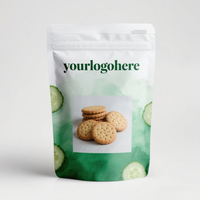 Sacs à biscuits personnalisés de qualité alimentaire, résistants à l'humidité, avec fermeture à glissière, pour l'emballage de biscuits, de collations et de cadeaux