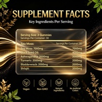 Mousse de Mer Huile de Nigelle Ashwagandha Gingembre Gommes 60 Immunité Énergie Detox Vegan Santé Quotidienne Complément