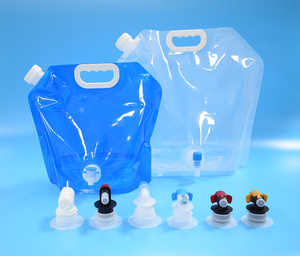 Sac d'eau potable pliable en plastique transparent sans BPA pour camping en plein air avec valve - Product Image 5