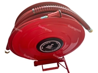 Enrouleur de tuyau d'incendie en métal pour incendies de classe A/B, acier au carbone et caoutchouc, 25 mm, flexible, facile à utiliser