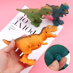 2024 Guda Nieuwe Groothandel Cartoon Dinosaurus Wind Up Speelgoed Goedkoop Plastic Uurwerk Opwinden Springspeelgoed Voor Kinderen