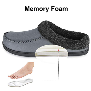 Caldi degli uomini di Gomma Piuma di Memoria Mocassino In Microfibra Scamosciata Indoor Outdoor Clog Casa <span class=keywords><strong>Pantofole</strong></span> con Whipstitch <span class=keywords><strong>Pantofole</strong></span> - Product Image 6