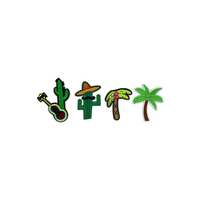 Échantillon gratuit mignon échantillon gratuit personnalisé Cactus Fruit fraise Chenille fer à repasser broderie patchs pour vêtements