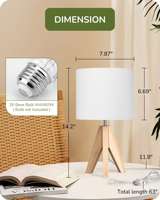 Support en bois personnalisé, lampe de lecture flexible en bois rechargeable par USB, lampe de bureau à LED, ampoules à intensité variable, lampe de table à LED