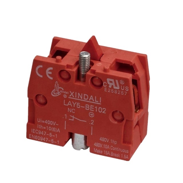 Push Button Switch Contact Plastic IP65 10A 1NO Red LAY5-BE102 for Home Appliance