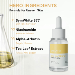 Nhãn Hiệu Riêng Hữu Cơ Làm Trắng Dưỡng Ẩm 377 Đốm Điều Chỉnh Niacinamide Vitamin C 30Ml Trên Khuôn Mặt Huyết Thanh - Product Image 2