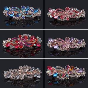 Pince à cheveux coréenne en alliage avec strass colorés de 8,5 cm, motif papillon, pour femme, idéale pour les occasions spéciales comme les bals de promo - Product Image 4