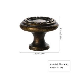 Vintage Solid Hole Furniture Hardware Accessories: <strong>Drawer</strong> Cabinet Handle for American-<strong>style</strong> Cabinets and Wardrobes (Zinc Alloy) - Product Image 3