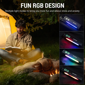 Oem/ODM xách tay đèn pin khẩn cấp siêu sáng ánh sáng Trắng + RGB ánh sáng LED không thấm nước đèn pin mini LED Torch ánh sáng - Product Image 4