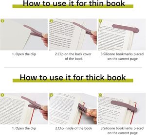 ที่คั่นหนังสือซิลิโคน Zeotai 3 ชิ้น น่ารัก ดีไซน์ไม่ซ้ำใคร สำหรับอ่านหนังสือ อุปกรณ์เสริมสำหรับการอ่าน ของขวัญสำหรับคนรักหนังสือ - Product Image 2