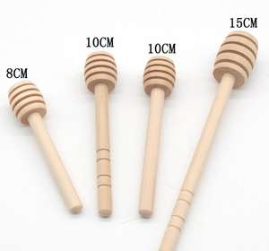 Vente chaude : Agitateurs à miel en bois naturel, ustensiles de table de mariage, élégant pot à miel en bois, bâtonnets pour cadeaux - Product Image 1