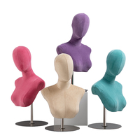 Tête colorée Mannequin chapeau perruque présentoir magasin de vêtements vitrine accessoire bijoux collier modèle support en acier inoxydable