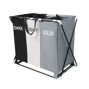 Lot de 3 Sacs à Linge en Tissu Oxford Imperméables Pliables, Paniers à Linge avec 3 Compartiments - Product Image 2