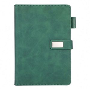 High-End A5 Thickened Portable Work <b>Journal</b> Notebook Magnetic Buckle Leather Office Meeting Record Book Thread Sewing for School - Product Image 1