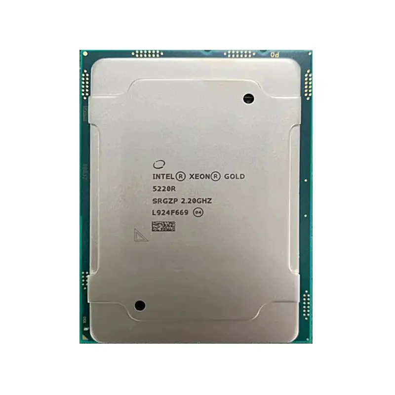 사용 된 인텔 제온 골드 5220 5220R 24 코어 2.20 GHz CPU, 35.75 MB 캐시 14 nm 프로세서 서버 LGA 1366 소켓 유형