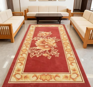 <span class=keywords><strong>Tapis</strong></span> mural moderne en <span class=keywords><strong>laine</strong></span> et soie fait main, antidérapant, grande taille, pour hôtel, couleur unie - Product Image 5