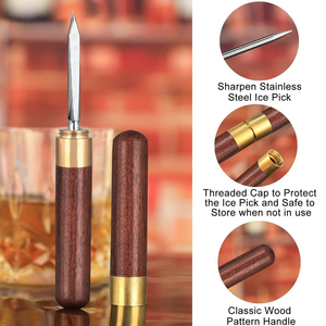 Tay Cầm Bằng Gỗ Thép Không Gỉ Ice Picks Với Bìa An Toàn Cho Phá Băng Đục Cá Mập Kim Hướng Dẫn Sử Dụng Máy Nghiền Đá Máy Công Cụ - Product Image 5