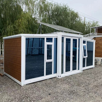 Maison préfabriquée de luxe sur mesure en conteneur extensible de 20 pieds ou 40 pieds avec chambre, salle de bain, cuisine, design moderne