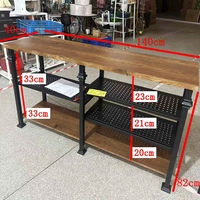 Prix de liquidation Original américain rétro Vintage fer bois deux rangées multicouche support de stockage Console Tables exportation