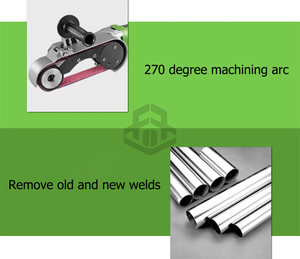 <span class=keywords><strong>Lijadora</strong></span> de Banda Eléctrica Portátil de 800W con Motor, Diámetro de Rueda de 180mm, para Pulir Tubos Cilíndricos de Acero Inoxidable, Fácil de Operar - Product Image 3