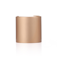 Couvercle de bouteille de lotion Offres Spéciales mat bouchon supérieur de disque en aluminium doré avec dessus blanc