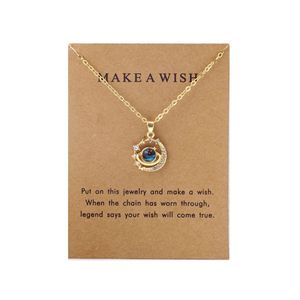 Squisita <span class=keywords><strong>collana</strong></span> di luce del pianeta del cielo stellato lussuosa catena della clavicola con stelle e Design della luna per Versatile S - Product Image 4