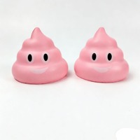 Jouet Squishy Amusant en Forme de Crotte, Balle Anti-Stress Mignonne et Souriante pour les Farces, Figurine à Presser en Mousse PU Souple, Cadeau Nouveauté pour Enfants et Adultes