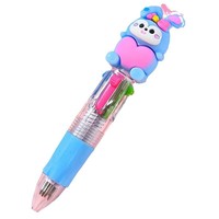 Bolígrafo 4 en 1 Mini, Creativo, con Diseño de Dibujos Animados, Multicolor, con Logotipo Personalizado, de Plástico, para Estudiantes Escolares