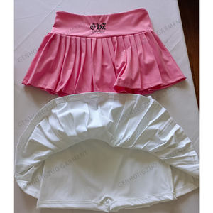 Set da Jogging Skinny con Logo personalizzato Y2K da donna con Zip e due pezzi gonna da Tennis al ginocchio abito completo completo di base - Product Image 6