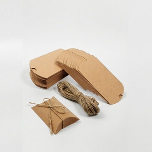 Custom Kraft Paper Gift Envelope <strong>Boxes</strong> for Christmas Wedding Birthday-Natural <strong>Vintage</strong> Pillow Style for Candies Hair <strong>Clothes</strong> - Product Image 1