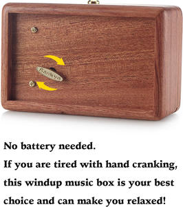 Boîte à bijoux vintage en bois, boîte à musique Mosco avec photos personnalisables, coffret cadeau, grande boîte à musique en bois - Product Image 4