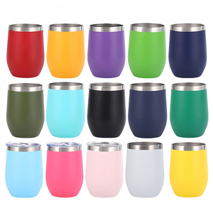 Gobelet isotherme en acier inoxydable à double paroi de 12 oz, tasse colorée avec logo personnalisé pour le <span class=keywords><strong>camping</strong></span> - Product Image 1