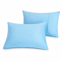 Housse de coussin enveloppante en polyester brossé pour hôtel et usage domestique, respectueuse de la peau, protection de coussin, OEM ODM disponible