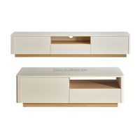 DW1288 Quanu Spécifications multiples Meubles de salon de couleur blanche Support de télévision et table basse en verre moderne
