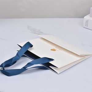 Sac en papier kraft biodégradable Dinosource avec poignée en ruban, taille personnalisée, emballage cadeau pour vêtements, shopping, impression de logo à la main - Product Image 3