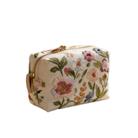 Sac à cosmétiques en velours de haute qualité Qetesh, grande capacité, portable, fermeture éclair tendance, imperméable, durable, sac à maquillage personnalisé