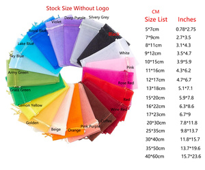 Pochettes en vrac à cordon en organza avec logo personnalisé pour cadeaux de fête de <span class=keywords><strong>mariage</strong></span> Emballage de bijoux de Noël Sacs transparents de bonbons Cadeau en maille - Product Image 6