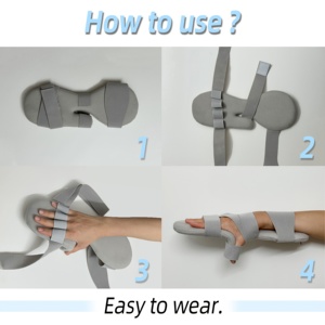 Scurnhau İnme Sonrası Dinlenme El Ateli, Parmak Ayırıcı Karpal Tünel Bilek Desteği Gece Korsesi, Kas Atroplasti için El Sabitleyici - Product Image 6