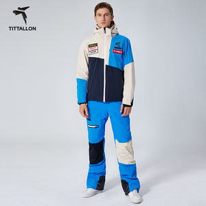 بدلة تزلج قابلة للتنفس سترة تزلج جبلية للتزلج في الهواء الطلق سترة ثلوج عصرية طقم سراويل المشي لمسافات طويلة - Product Image 2