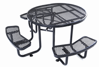Meubles en gros d'usine OEM, table et bancs ronds de jardin en thermoplastique expansé ADA de 46 pouces