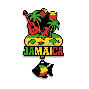 Hot Sale <strong>Rasta</strong> Colors Customized Magnetic Beer Opener Metal Tourist Souvenir Gift Items Jamaica Fridge Magnet Bottle Opener - Product Image 3
