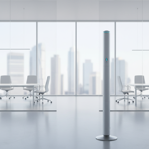 <span class=keywords><strong>Diffuseur</strong></span> de parfum sans eau sur pied pour la maison, le bureau, l'hôtel, couverture de 1000 pieds carrés, 7 lumières d'ambiance, télécommande, noir argent - Product Image 1