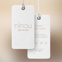 Etiquetas de Ropa Personalizadas con Impresión Digital, Etiquetas de Papel con Recubrimiento de Película para Marcas de Ropa de Boutique