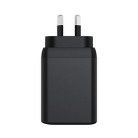 Chargeur rapide multi-ports haute tension PD65W avec prise AU, 2 USB-C et 1 USB-A QC3.0 pour téléphone portable et ordinateur portable